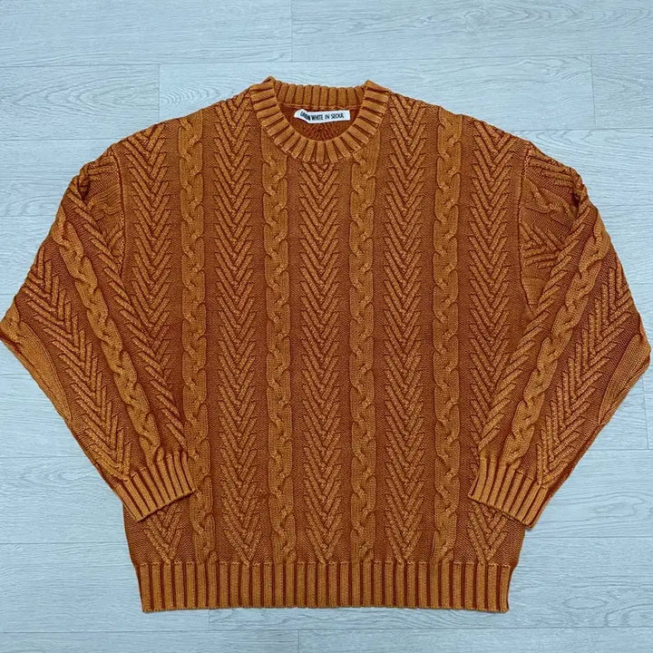 [BUNJANG] Pigment Washing Knit Orange / (새제품) 피그먼트 워싱 니트 오렌지