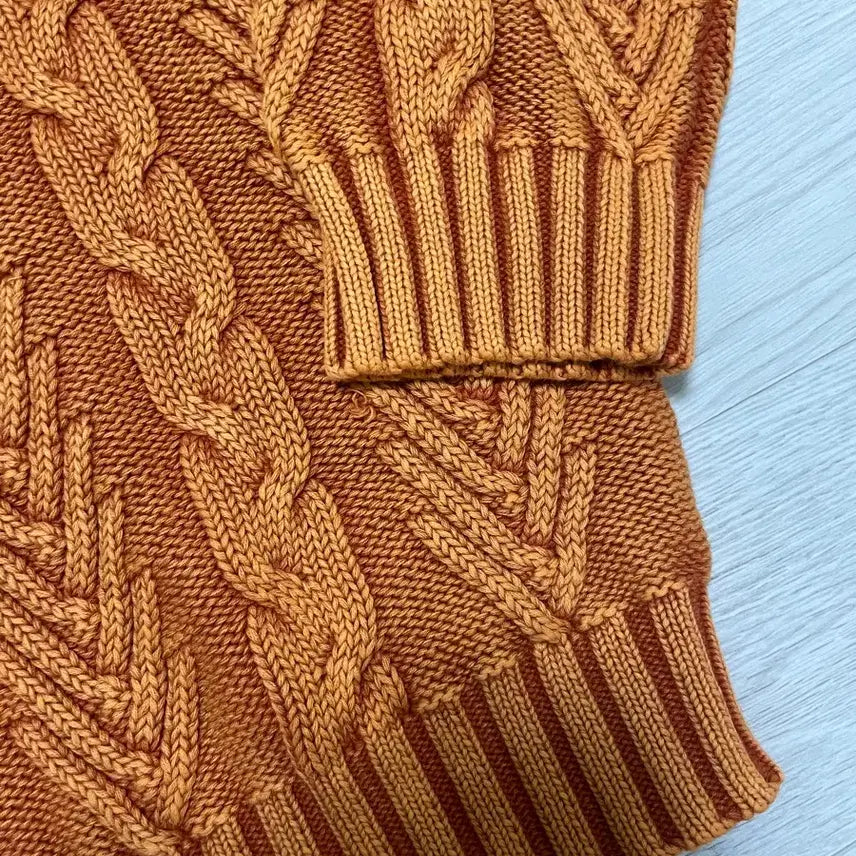[BUNJANG] Pigment Washing Knit Orange / (새제품) 피그먼트 워싱 니트 오렌지