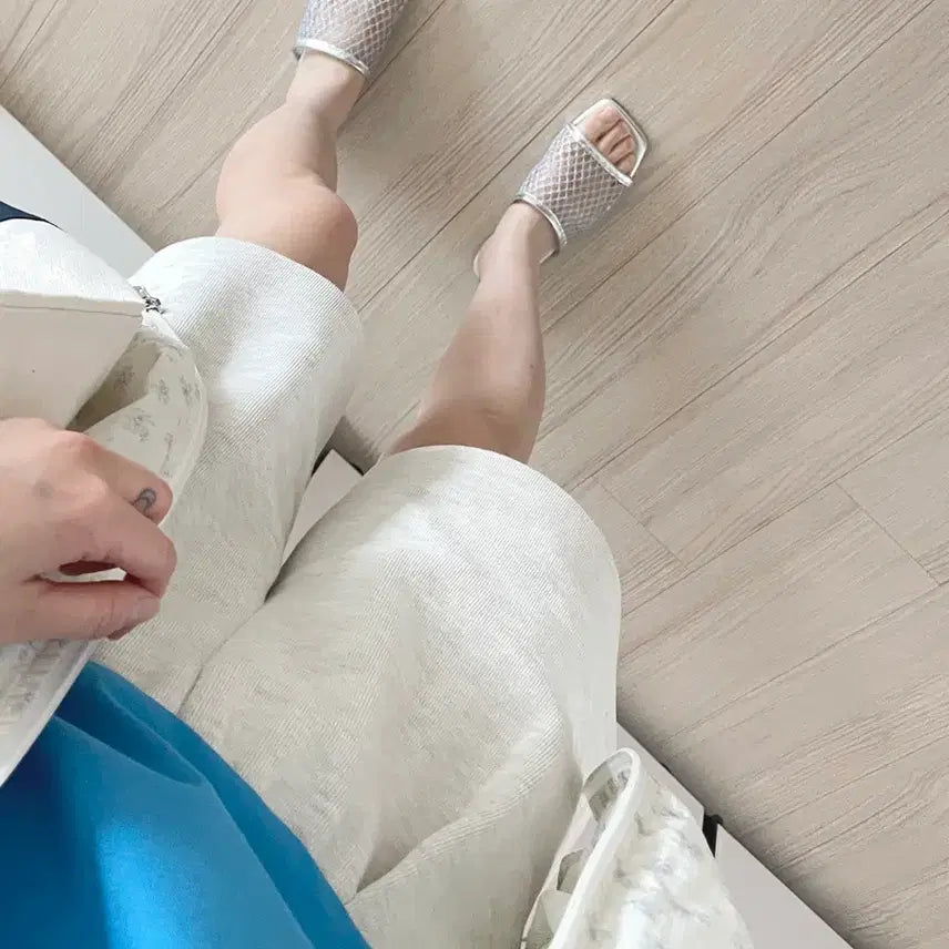 [BUNJANG] Silver Mesh Slippers 5040 / (25,30,35,40,45,50)실버 망사 슬리퍼 5040