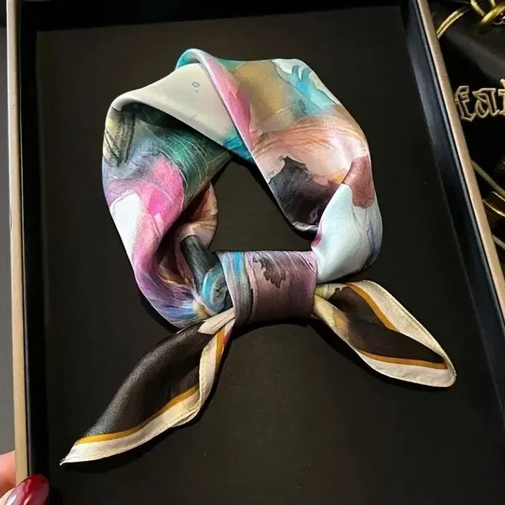 [BUNJANG] Patterned Silk Scarf / 패턴 스카프(새상품)