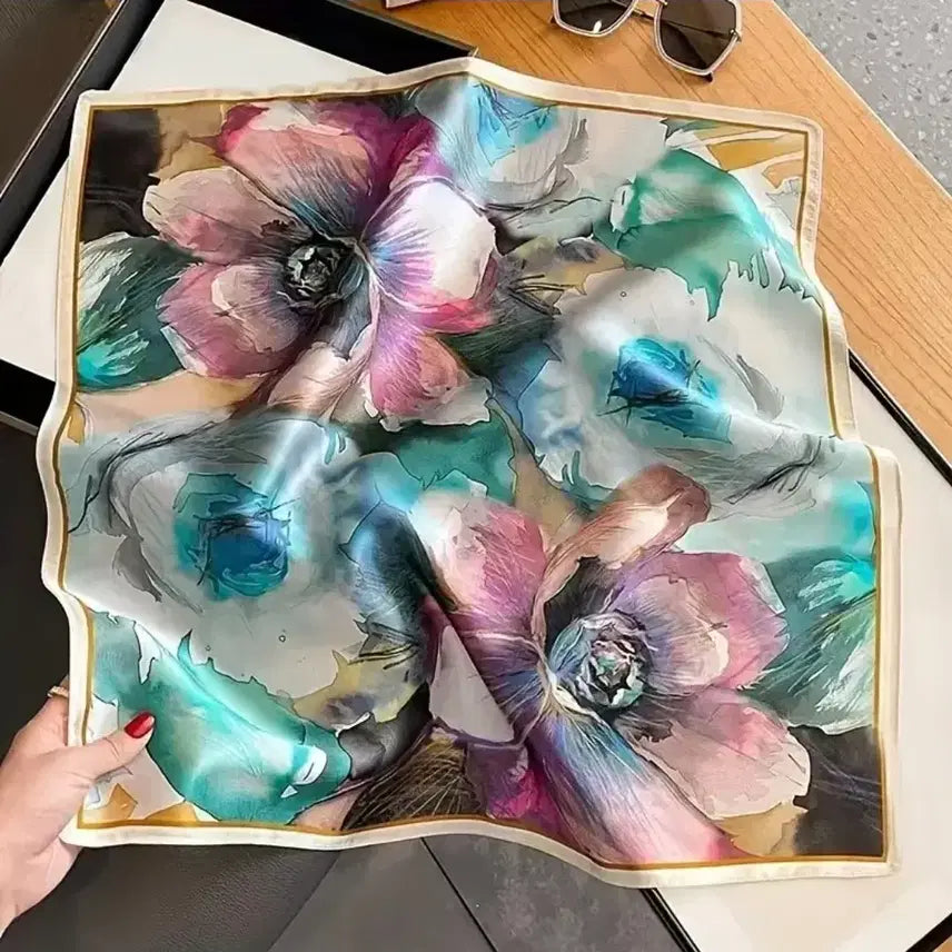 [BUNJANG] Patterned Silk Scarf / 패턴 스카프(새상품)