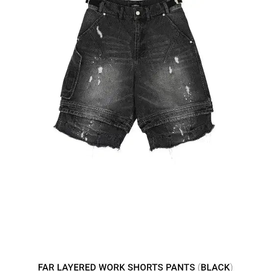 [BUNJANG] Far From What Layered Work Shorts Black / 파프롬왓 레이어드 워크 반바지 블랙 3