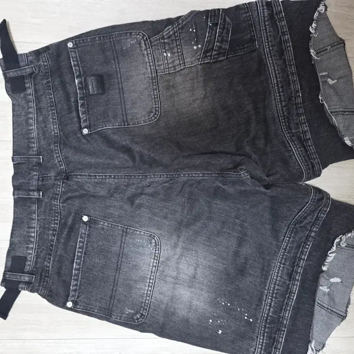 [BUNJANG] Far From What Layered Work Shorts Black / 파프롬왓 레이어드 워크 반바지 블랙 3