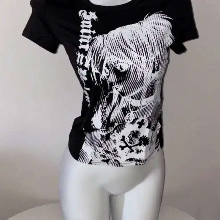 [BUNJANG] Death Note Misa Black T-shirt / 데스노트 미사 반팔티 블랙