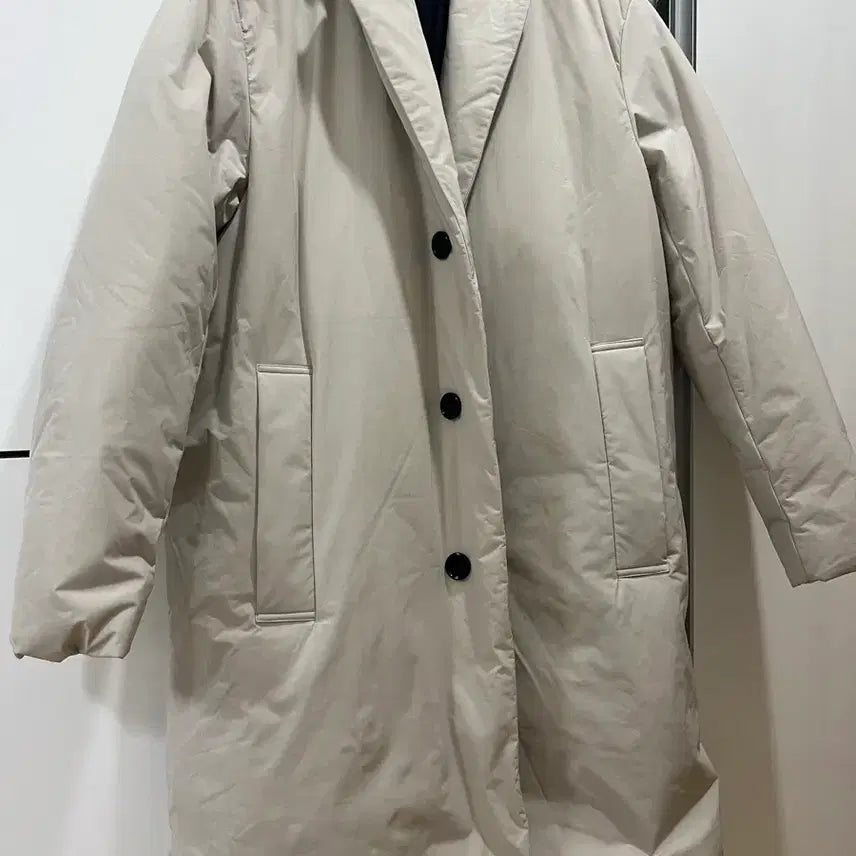 [BUNJANG] Theory Ivory Padded Coat / 띠어리 아이보리 패딩코트 100-105