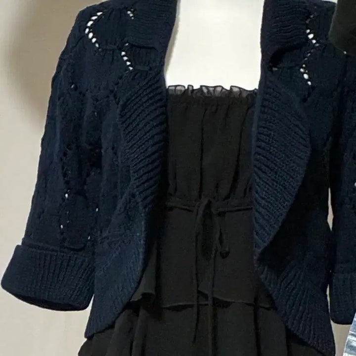 [BUNJANG] Navy Knit Cardigan / 네이비 니트 가디건