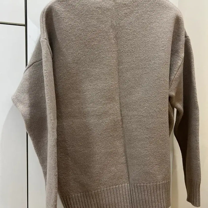 [BUNJANG] Ami Intarsia Beige Knit Sweater / 아미 인타르시아 베이지니트 105 새상품급
