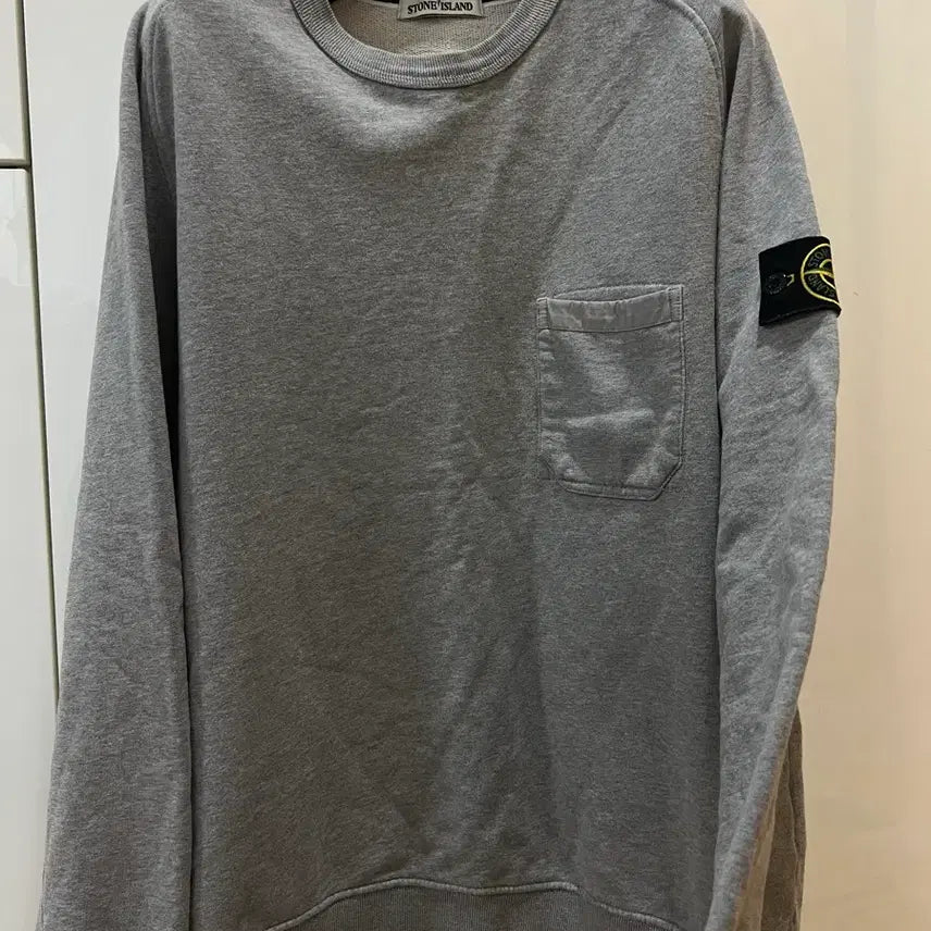 [BUNJANG] Stone Island Gray Crewneck Sweatshirt L / 스톤아일랜드 그레이맨투맨 L