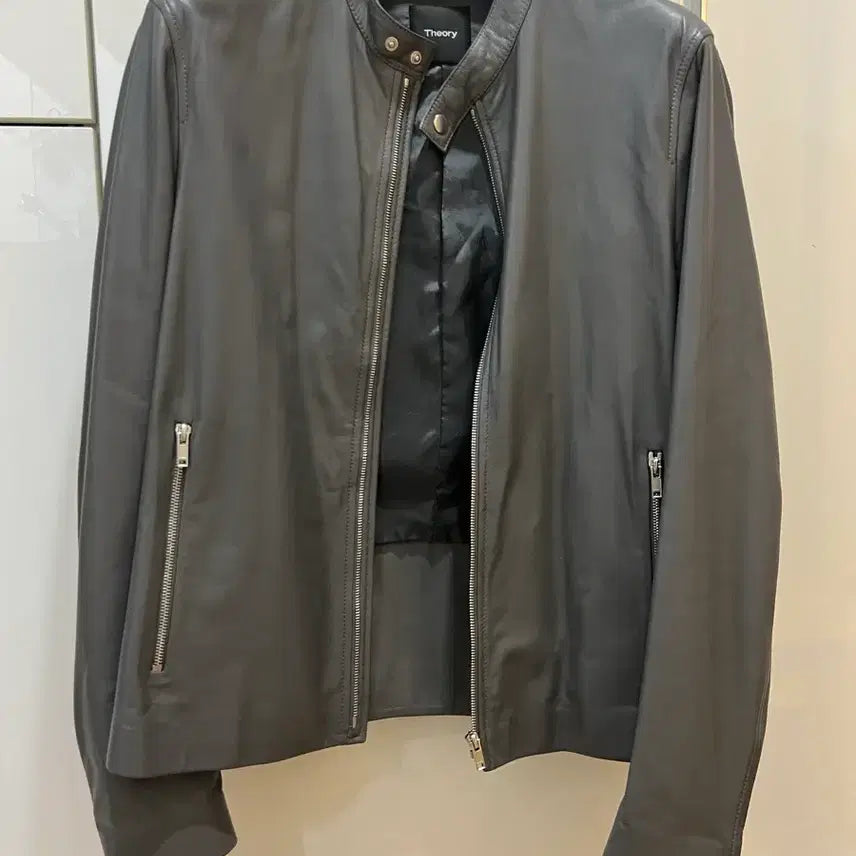 [BUNJANG] Theory Lambskin Gray Jacket / 띠어리 양가죽 그레이자켓