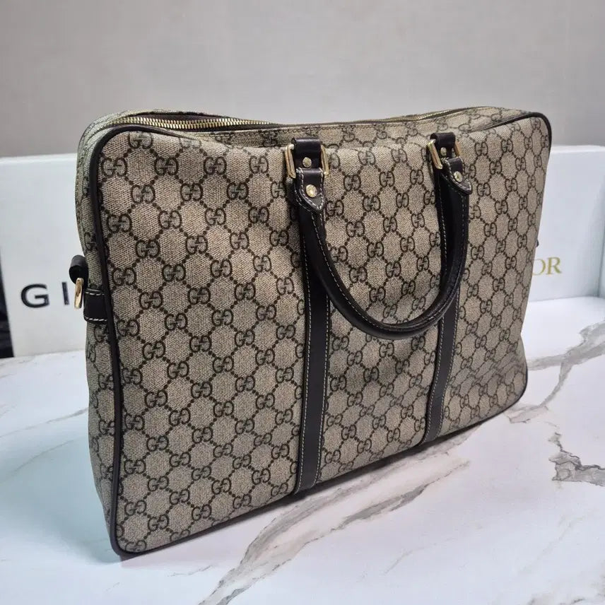 [BUNJANG] Gucci GG Supreme Briefcase Tote Bag / (정품) 구찌 GG 수프림 브리프케이스 남자 서류가방 토트백