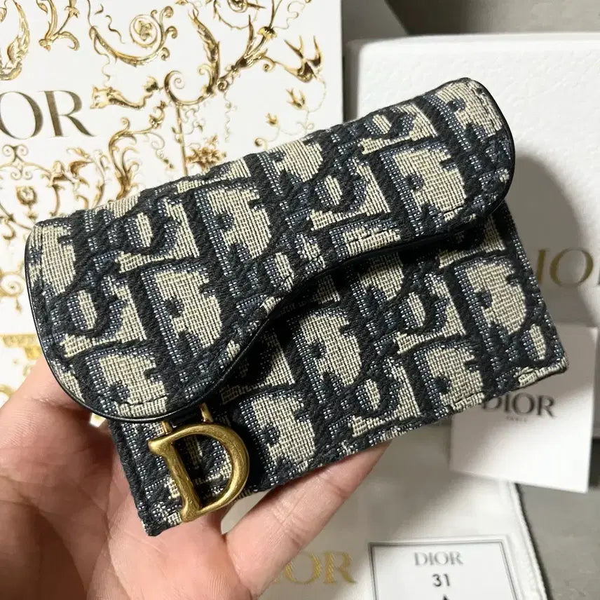 [BUNJANG] Dior Oblique Saddle Card Holder / [새상품] 디올 오블리크 새들 카드지갑