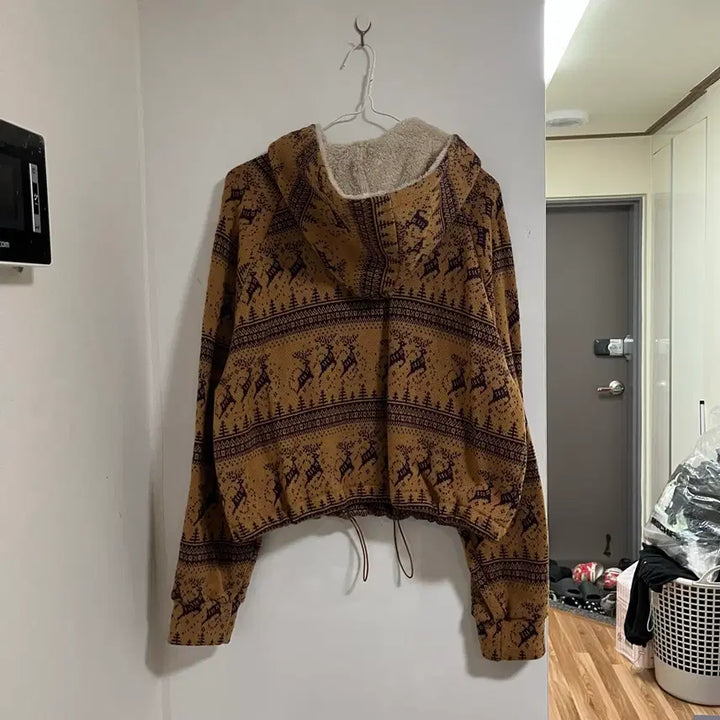 [BUNJANG] The La Creme Your Love Pattern Hooded Zip-up / 더 라 크림 앤 유어 러브 패턴 후드집업