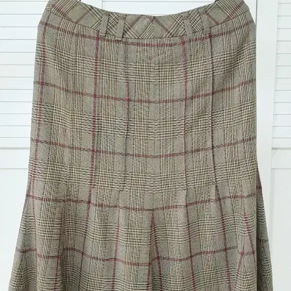 [BUNJANG] MaxMara Check Pleated Skirt Beige / 막스마라 스커트 정품