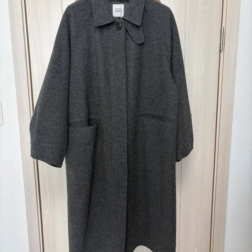 [BUNJANG] Studio Tomboy Gray Long Coat / 스튜디오톰보이 회색롱코트