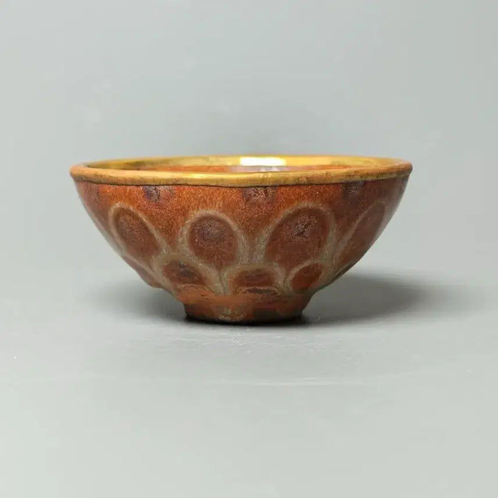 [BUNJANG] Chinese Antique Celadon Tenmoku Tea Bowl (Song Dynasty Style) / 금대 송대 공어명 금테 천목다완 중국도자기 수집품 고미술품 골동품