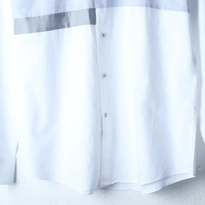 [SOLD OUT] (XL) 닥스 셔츠 남방 화이트 스트라이프 아메카지-17F6A
