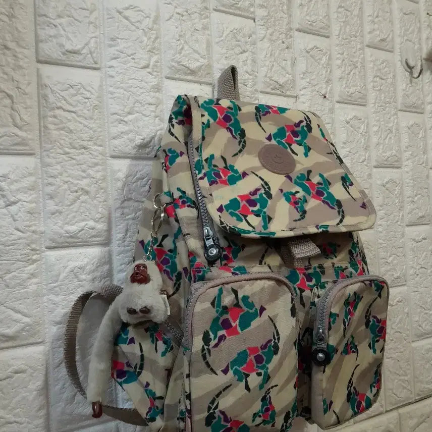 [SOLD OUT] 키플링 백팩 카모플라쥬 원숭이 인형 키링