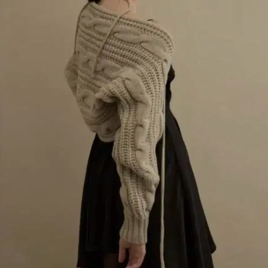 [BUNJANG] 3Times Cable Wool Bolero / 쓰리타임즈 케이블 울 볼레로