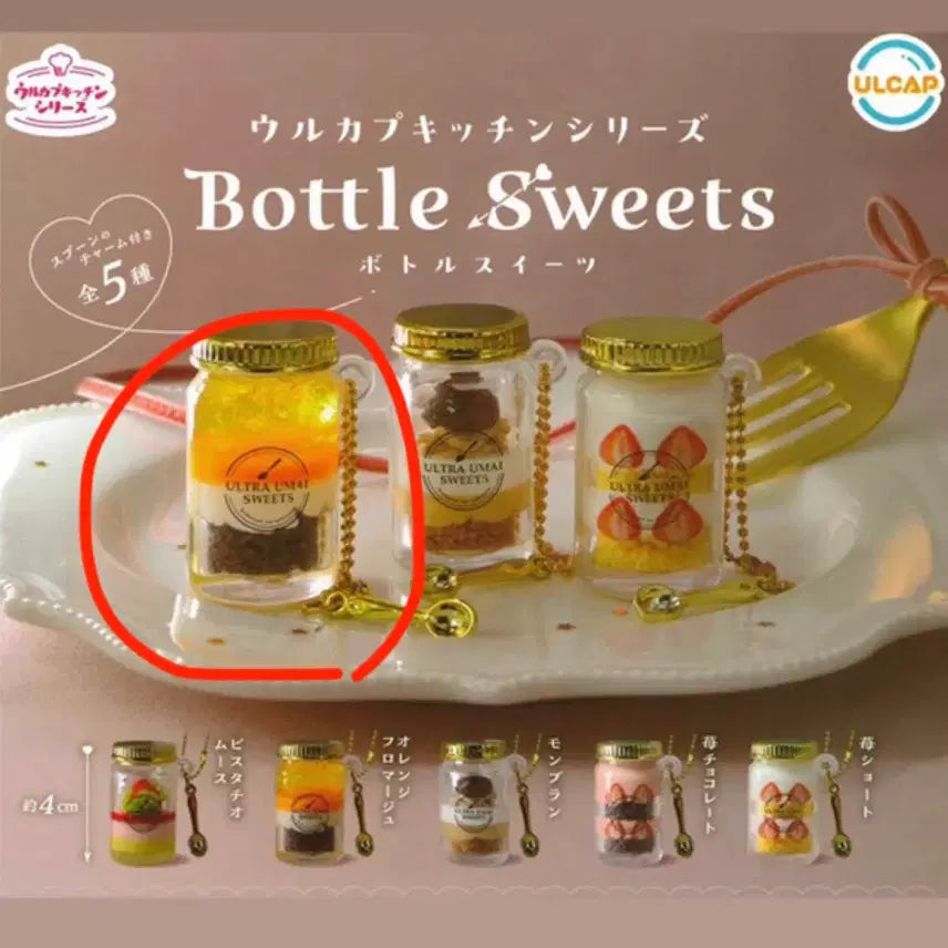 [BUNJANG] Bottle Sweets Dessert Keychain Gacha (2pcs, Sealed) / 보틀스위츠 디저트 키링 가챠