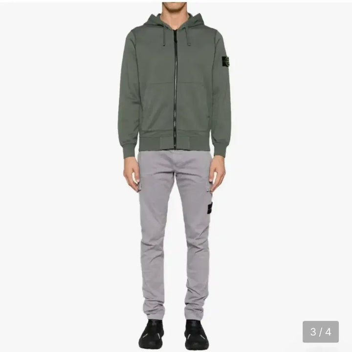 [BUNJANG] Stone Island Olive Hoodie / 스톤아일랜드 후드티 올리브