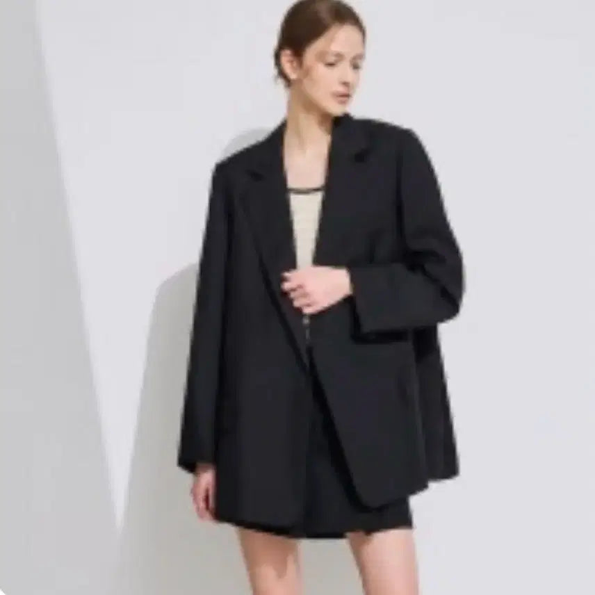 [BUNJANG] Time Wool Blend Oversized Open Jacket / 타임 울블렌드 오버사이즈 오픈자켓