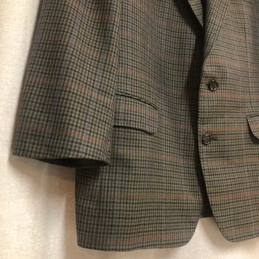 [BUNJANG] Yves Saint Laurent Classic Check Blazer Jacket / 입생로랑 YSL 체크 블레이저 자켓 100 / 클래식 빈티지