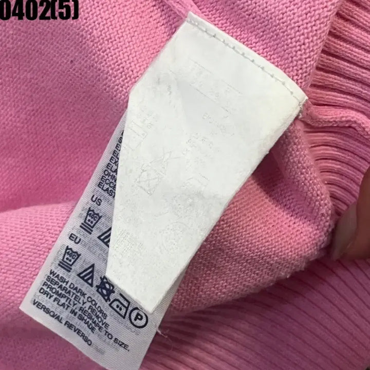 [BUNJANG] Tommy Hilfiger Pink V-neck Knit M / 타미힐피거 핑크 브이넥 니트m 0402