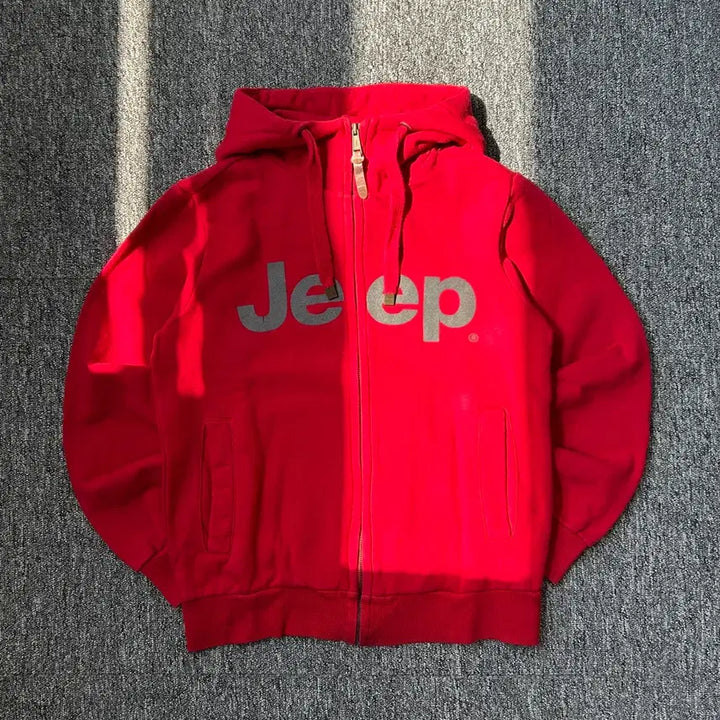 [BUNJANG] Jeep Lettering Pullover Hoodie Zip-up / jeep 레터링 풀오버 후드집업