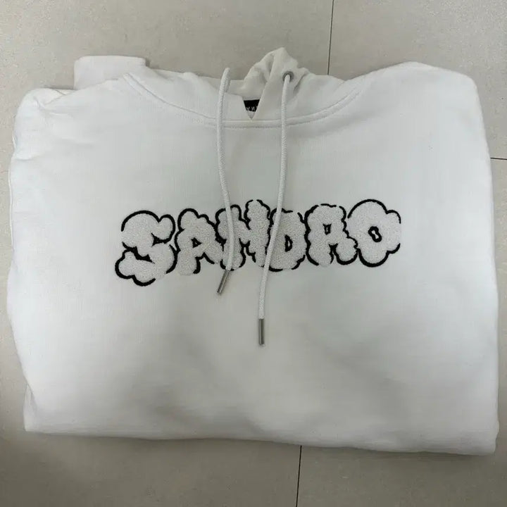 [BUNJANG] Sandro White Logo Hoodie M / Sandro 산드로 흰색 로고 후드티 M