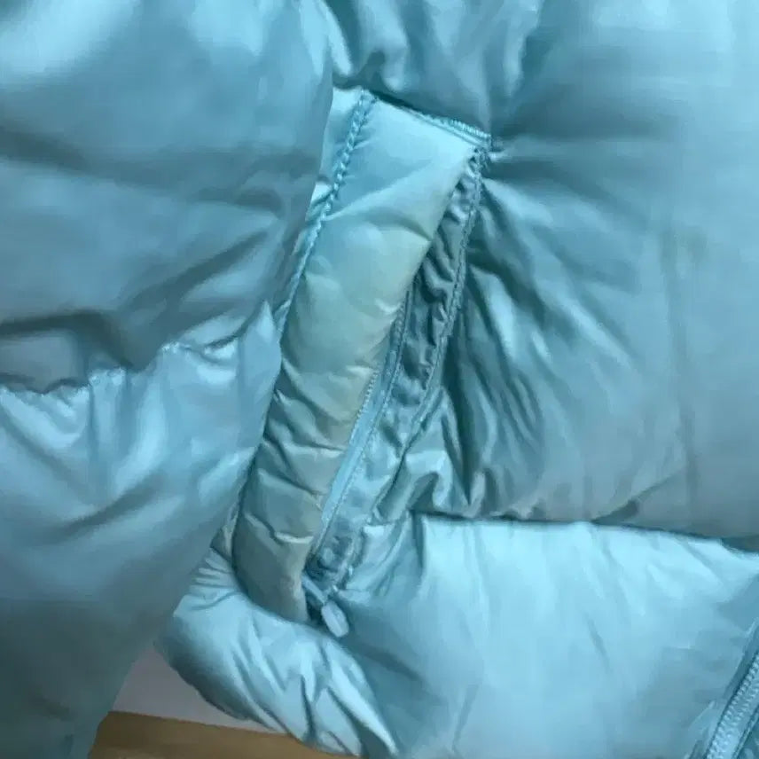 [BUNJANG] The North Face Sky Blue Padded Jacket / 급처) 하늘색 노스페이스 패딩 90