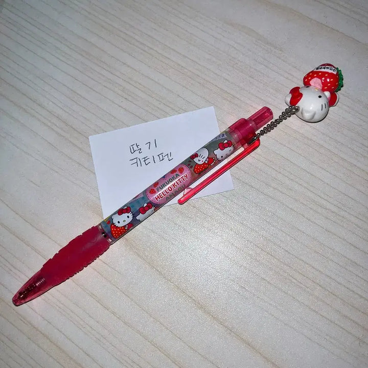 [BUNJANG] Hello Kitty Strawberry Pen / 딸기키티펜/후쿠오카키티/고전키티펜/아마오딸기키티