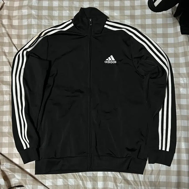 [BUNJANG] Adidas Track Top Black XL / 아디다스 져지 블랙 XL 집업 삼선 트랙탑 하자