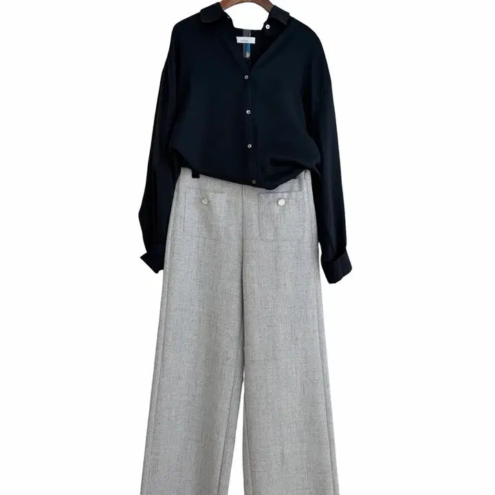 [BUNJANG] Classic Button Point Slacks / 교신안함)클래식 버튼 포인트 슬랙스-처분가