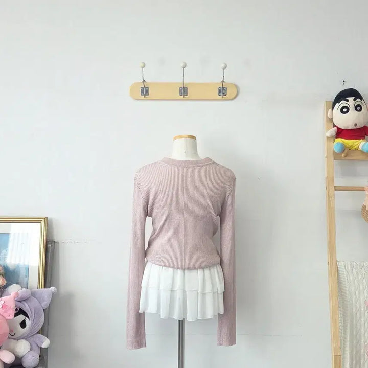 [BUNJANG] Poster Pink Twinkle Cardigan / 빈티지 만원샵 Poster 핑크 트윙클 가디건