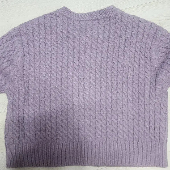 [BUNJANG] Purple Cable Knit Cardigan / 보라색 꽈배기 가디건