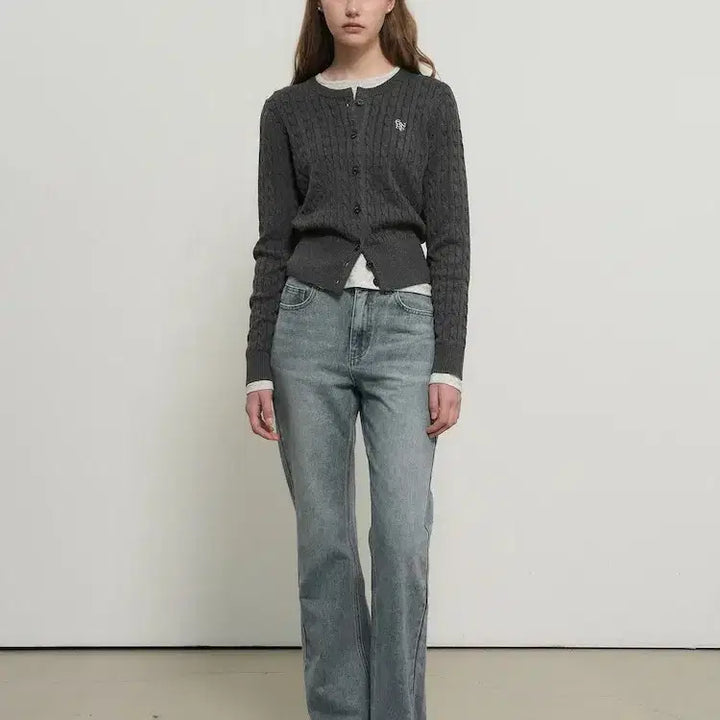 [BUNJANG] General Idea Cable Knit Cardigan / 제너럴아이디어 케이블 가디건