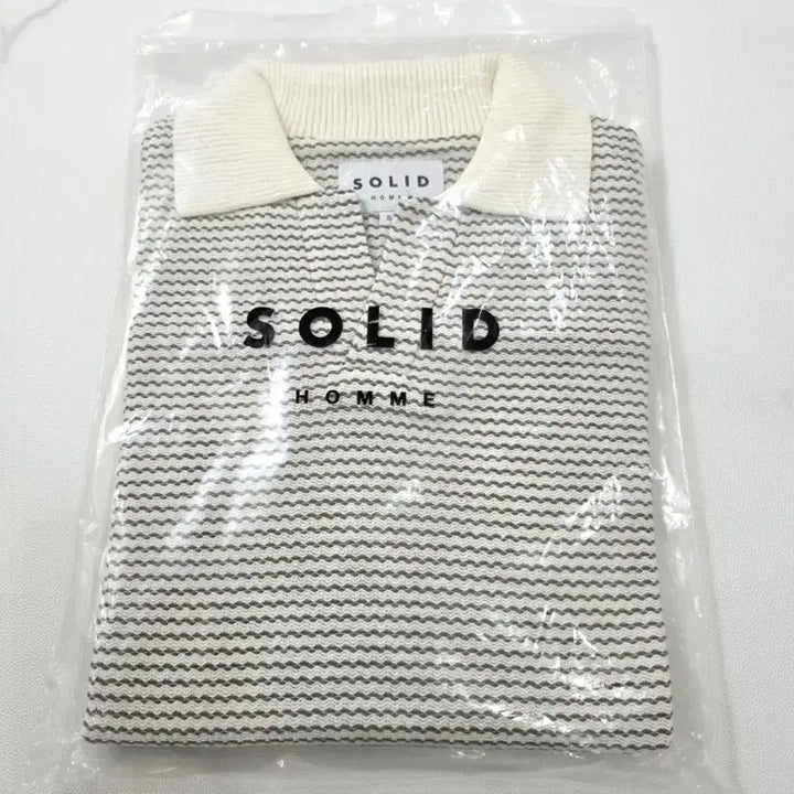 [BUNJANG] Solid Homme Striped Collar Knit Sweater / 솔리드옴므 카라 니트 52