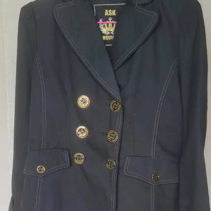 [BUNJANG] ASK Black Double Button Jacket M / ASK 블랙 더블 버튼 자켓 M