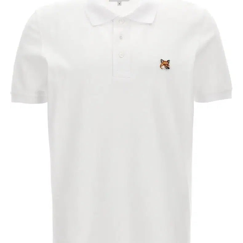 [BUNJANG] Maison Kitsune Fox Head White Polo Shirt / NM48정품새상품>메종키츠네 폭스헤드 화이트 폴로티