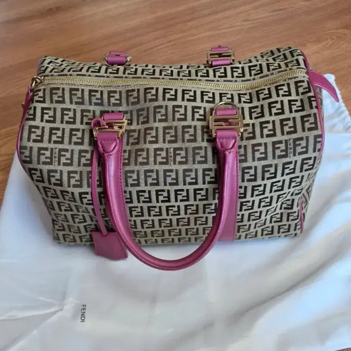 [BUNJANG] Fendi FF Logo Boston Duffle Bag / 펜디 FF 로고 보스턴 더플백