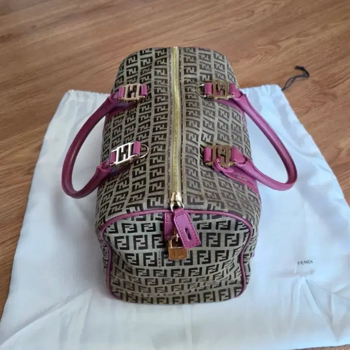 [BUNJANG] Fendi FF Logo Boston Duffle Bag / 펜디 FF 로고 보스턴 더플백