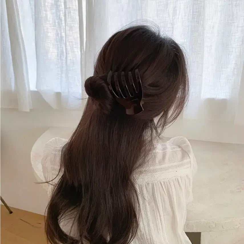 [BUNJANG] Hair Clip Brown / (새상품) 집게핀 Brown