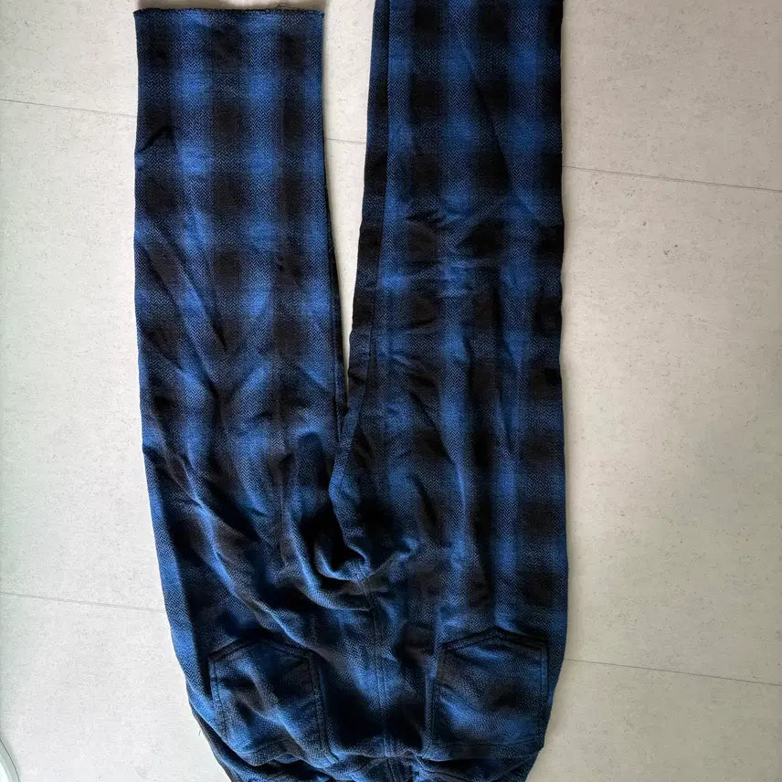 [BUNJANG] Restats Checkered Pants Blue / 리스탯츠 체크팬츠 블루 1