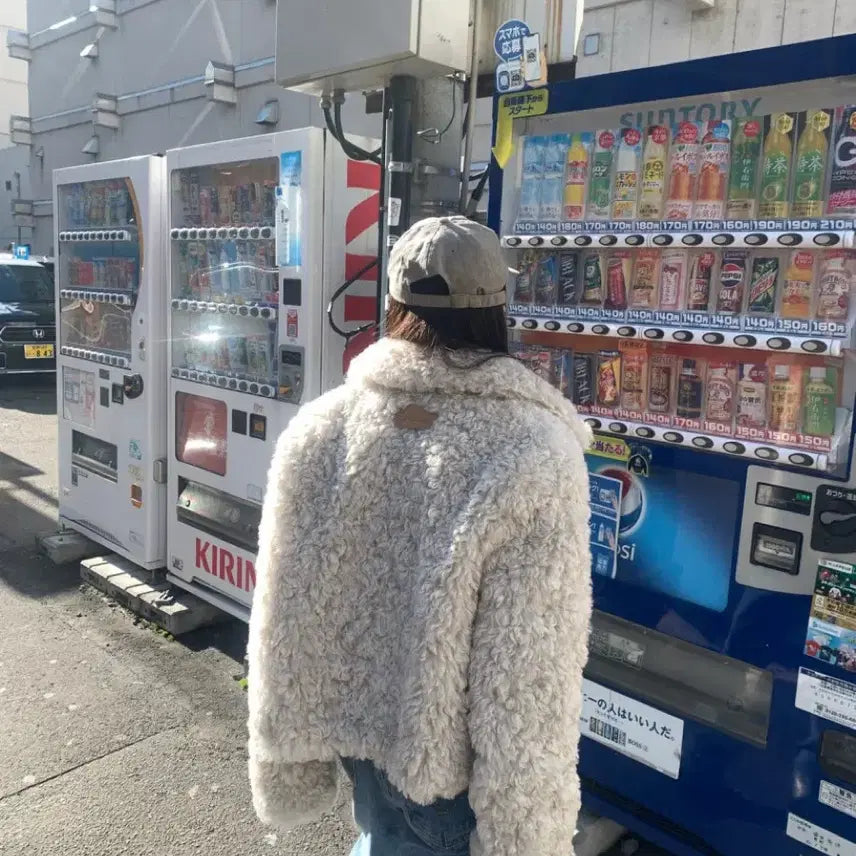 [BUNJANG] Underson Lamb Fur Jacket / underson 언더슨 렘 퍼 자켓 부클 하이넥 누빔