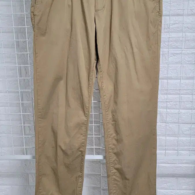 [BUNJANG] Saint Paul Camel Beige Cotton Spandex Pants / [35]세인트폴 카멜베이지 ykk지퍼디테일 코튼 스판덱스 면바지 35