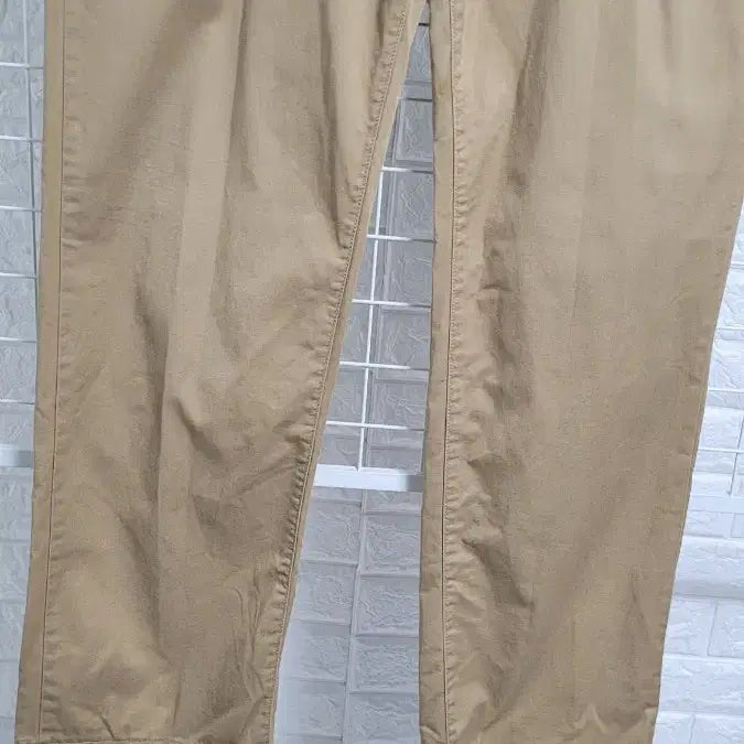 [BUNJANG] Saint Paul Camel Beige Cotton Spandex Pants / [35]세인트폴 카멜베이지 ykk지퍼디테일 코튼 스판덱스 면바지 35
