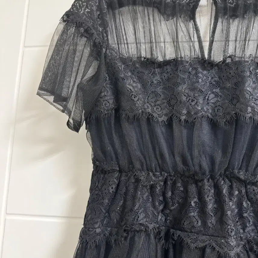[BUNJANG] ZARA Lace Layered Mini Dress / 자라 레이스 원피스