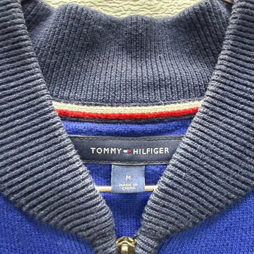 [BUNJANG] Tommy Hilfiger Knit Blouson Zip-up / 타미힐피거 블루종 니트 집업