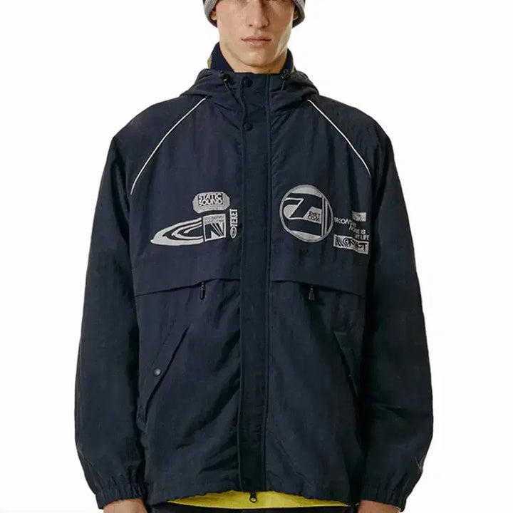 [BUNJANG] Teket Jingle Words Wind Jacket Navy / 테켓 jingle words wind 자켓 네이비 1회착용