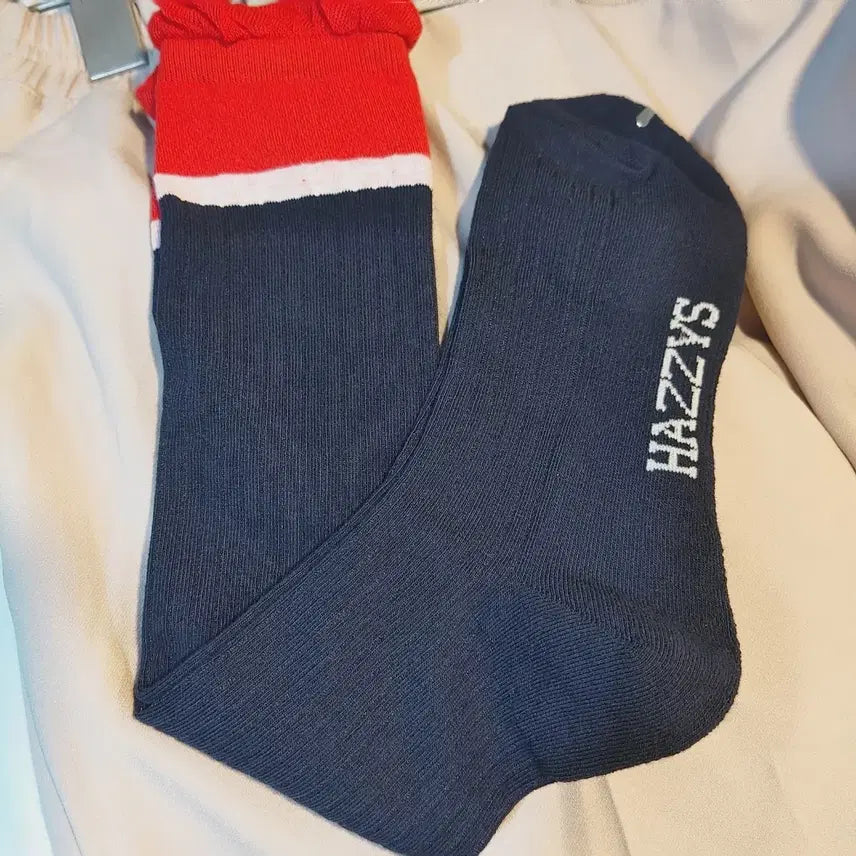 [BUNJANG] Hazzys Golf Ribbed Socks Navy / 헤지스골프 골지 니삭스 네이비